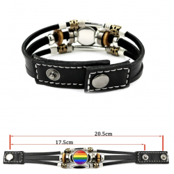 Bracelet cuir LGBT