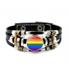 Bracelet cuir LGBT