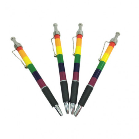 Stylo avec le drapeau arc-en-ciel