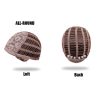 Long corrugated wig dark brown with wicks