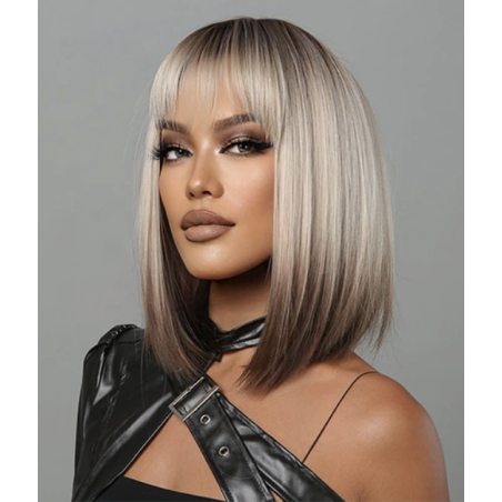 Perruque blondes à brunes ombré