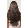 Long corrugated wig dark brown with wicks