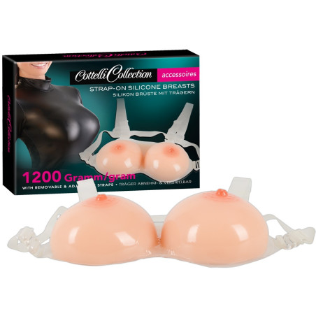Protheses mammaires en silicone avec bretelles