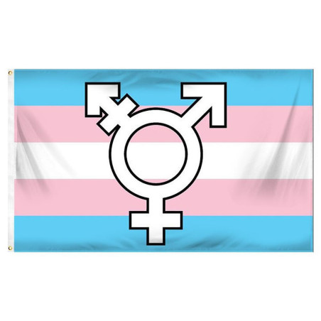 Transgender flag with symbol