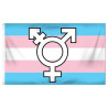 Transgender flag with symbol