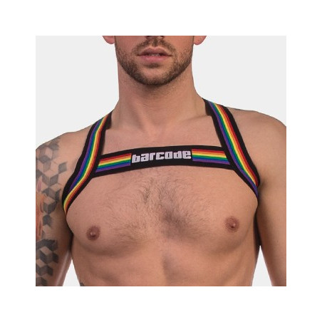 Harnais élastique Barcode pride Noir