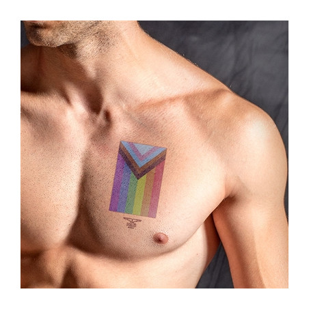 Tatouage éphémère Pride flag 10 x 10cm