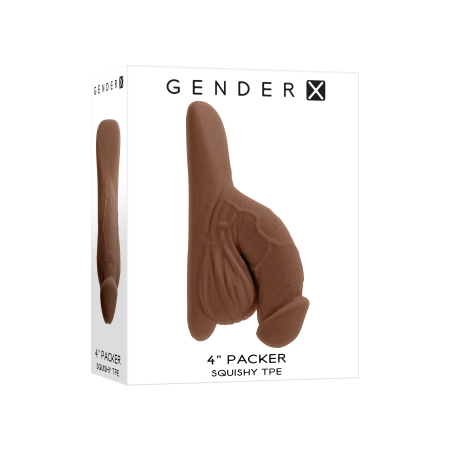 Pénis Packer TPE - Marron foncé - Gender X