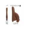 Pénis Packer TPE - Marron foncé - Gender X