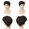 Short Wig Dark Brown with Frange