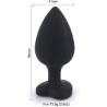 Black Silicone and Strass 3 Plugs Box
