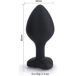 Black Silicone and Strass 3 Plugs Box