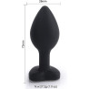Black Silicone and Strass 3 Plugs Box